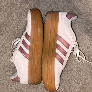 Women’s Adidas VL Court Bold Shoes- pink suede sneakers